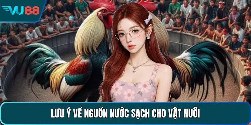Cách Nuôi Gà Đá Hiệu Quả Và Chăm Sóc Chiến Kê Chuyên Nghiệp Lưu ý về nguồn nước sạch cho vật nuôi